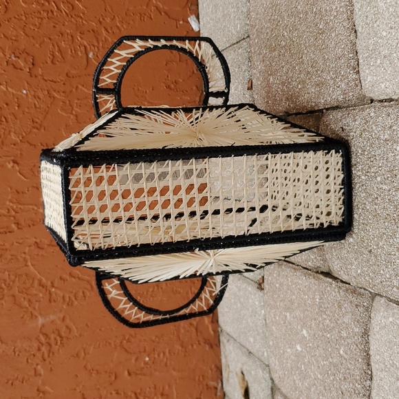 Mango bicolor raffia bag limited edition 2019 - Picture 6 of 10